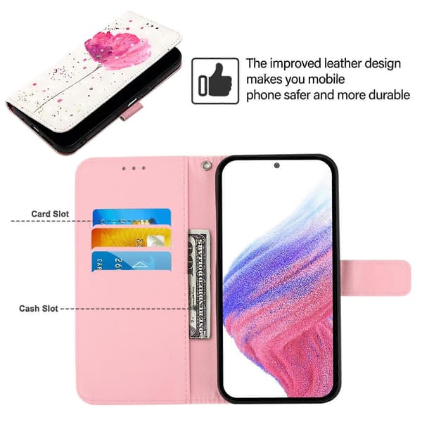 3D-målad horisontell flip-läderfodral för Ulefone Note 14 Flower