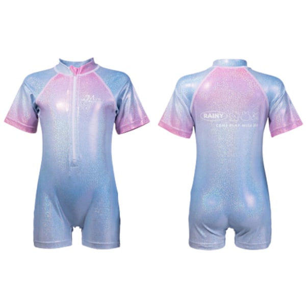 Flickor One Piece Cartoon Quick Dry Baddräkt Gradient 110
