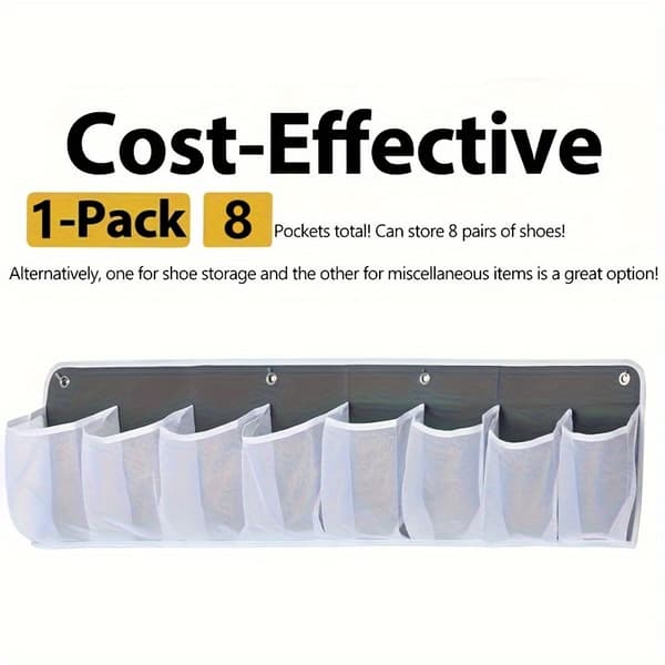 【YD】RV Net Storage Hanging on Hooks by Bed for Item Storage RV Accessories White