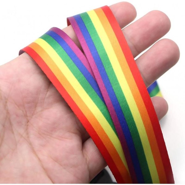 [2-PACK] Praktisk nøkkelring med Pride-mønster multicolor