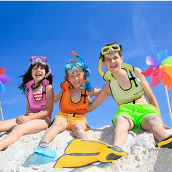 Lasten kannettava puhallettava pelastusliivi snorklausliivi blue