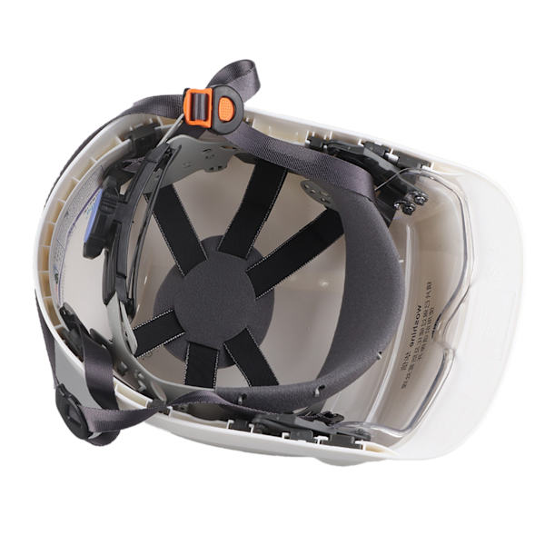 Goggle-Visierhelm mit integrierten Sicherheitsmerkmalen (Weiß)