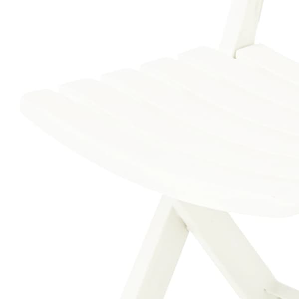 【YD】vidaXL Sammenleggbare hagestoler 2 stk plast hvit White Vit