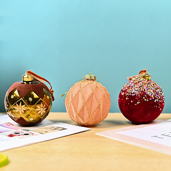 4-pack 10 cm Julgranspynt - Hängande Klot för Festlig Heminredning