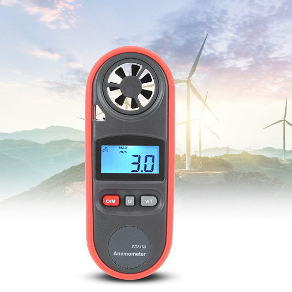 Bærbar Håndholdt Anemometer: Vindhastighets- og Temperaturmåler