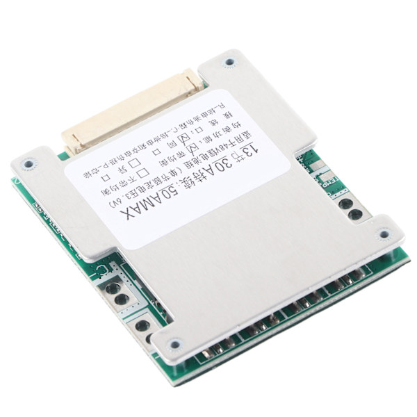 Litiumakun latauksen suojalevy 13S 30A BMS PCB tasapainolatauksella sinisenä ja punaisena
