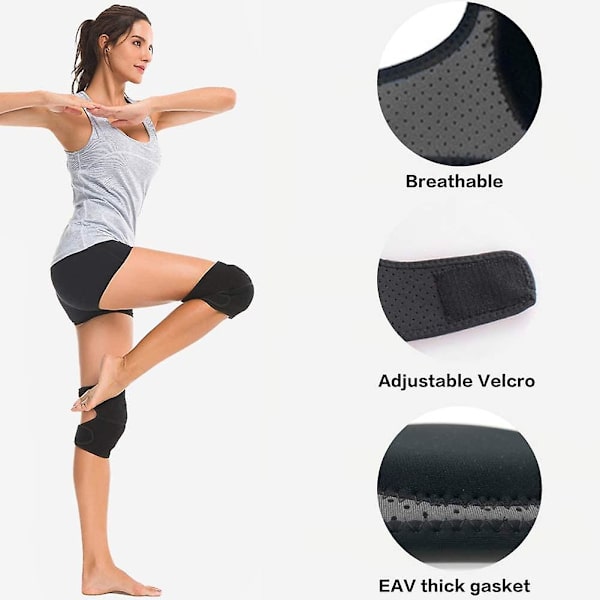 Dans knäskydd Justerbara, mjuka, svampvadderade yoga