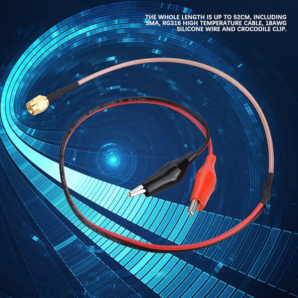 RF Testkabel Rød Sort Ledning 52cm