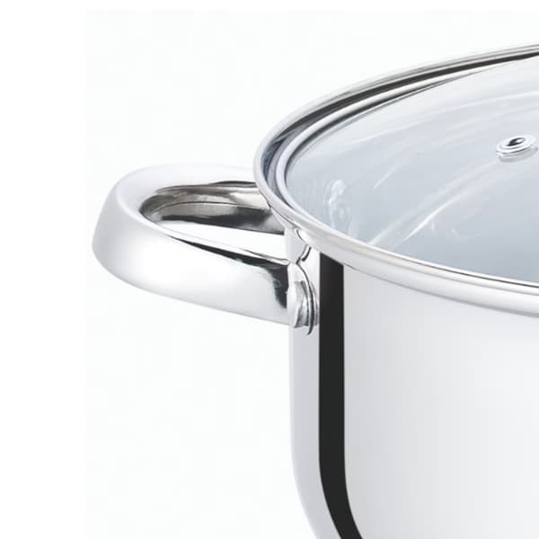 【YD】8-piece Stainless Steel Pot Set Silver Silver