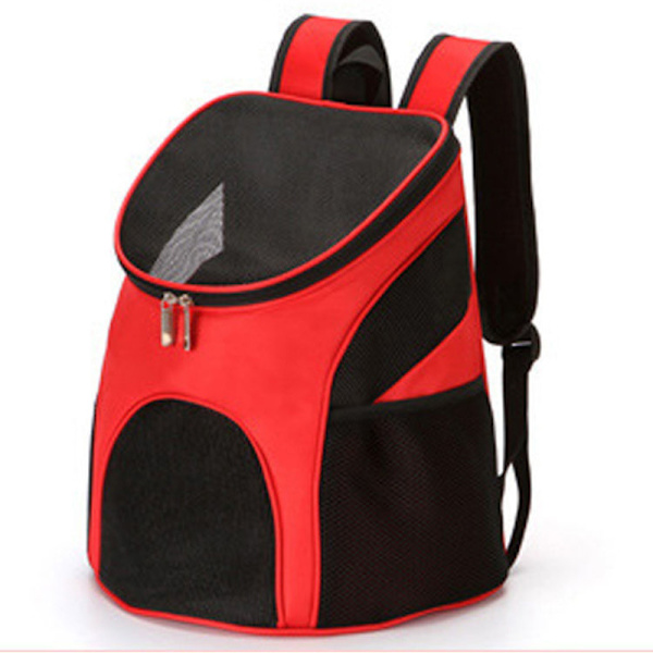 Små hundar Cats Carrier Ryggsäck Andningsväska med Mesh red