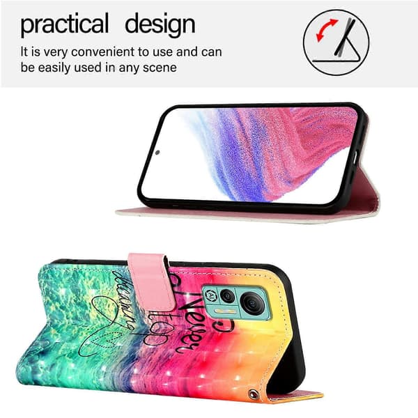 3D-maleri Horisontal Flip Skinntelefonveske til Ulefone Note 14 Chasing Dreams