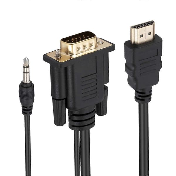 (Ny) HDMI til VGA-adapterkabel med lyd, lengde 1,8m Not Specified