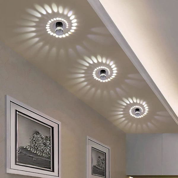 Spiral Vägglampa Vägglampa 3w Modern Led Sconce Vitt Ljus