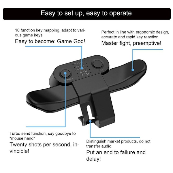 PS4-kontroller bakknappfeste for Dualshock4 Paddles Salg