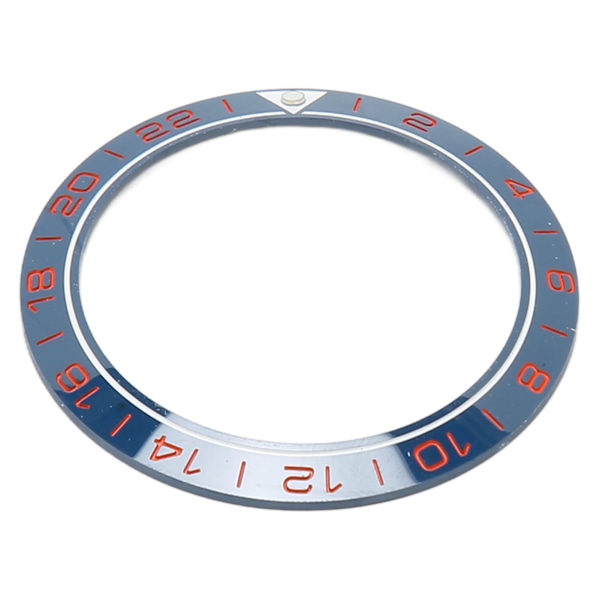 Klocka Bezel Insats 41.5mm Keramisk Klocka Bezel Ring Reparationsersättningstillbehör för Urmakare - Blå Bas med Röda Siffror