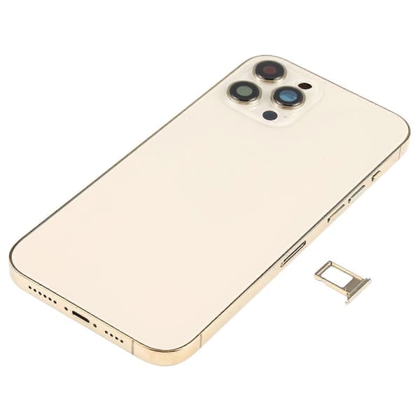 (Ny) Batteribakdekselmontering for iPhone 12 Pro Max Gold