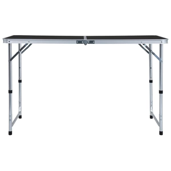 【YD】vidaXL Sammenleggbart campingbord grå aluminium 120x60 cm Grey grå