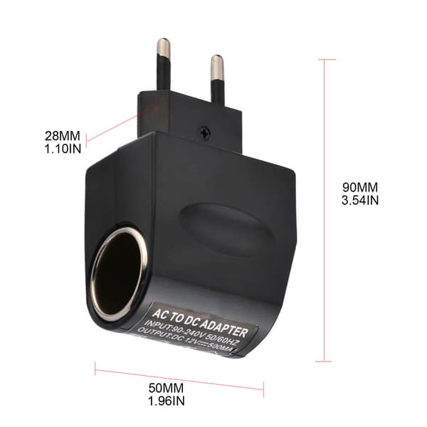 Automaattinen tupakansytytinsovitin AC 220V - DC 12V sovitin virtapistoke