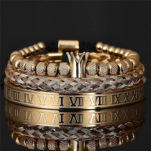 Män rostfritt stål geometri Pulseiras öppna justerbara armband