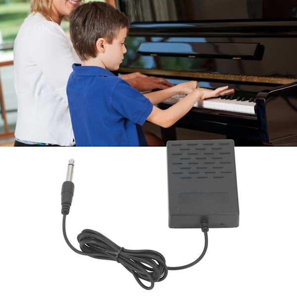 HK-LADE 6,35 mm Universal Sustain Pedal til Elektroniske Klaverer og Synthesizere - Sort