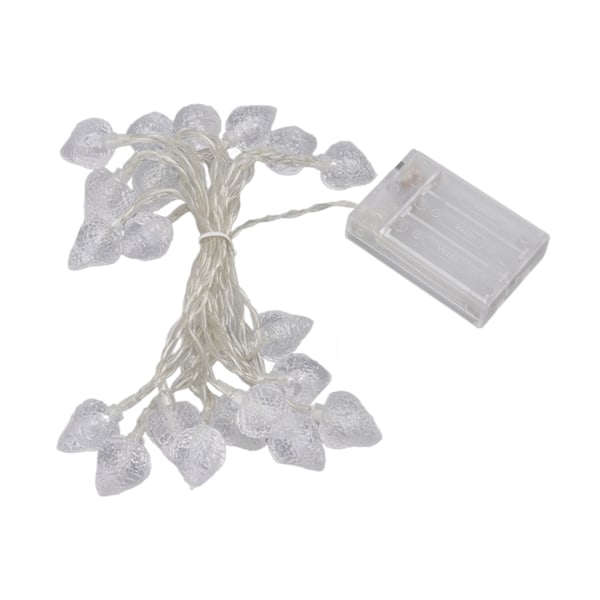 20 LED Utomhus Jordgubbsformade Fairy String Lights - Batteridrivna Juldekorationer för Hem och Rum