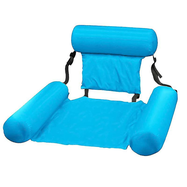 Simning uppblåsbar poolmatta Vattensoffa flytmatta blue
