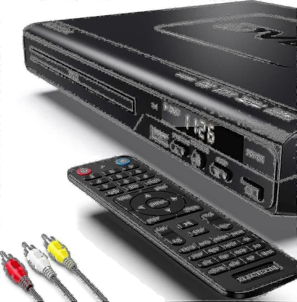 【YD】DVD Player for TV Blu-ray DVD Player with Remote Control HDMI Cable Wigslar