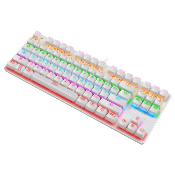 Bländande speltangentbord med 87 tangenter Kontorstangentbord White