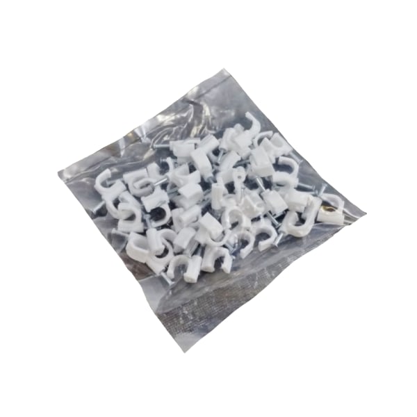 Kaapelipidikkeet - 50 kpl (5-7 mm) white