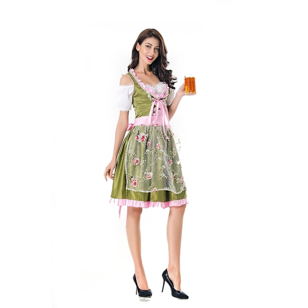 Halloween-asut naiset Münchenin Oktoberfest aikuisten cosplay-asu green XL