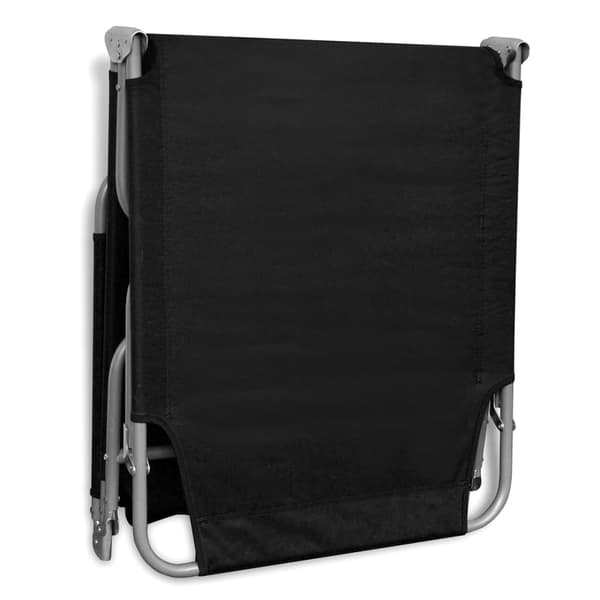 【YD】vidaXL liggestol med justerbart ryglæn, foldbar, sort Black Svart