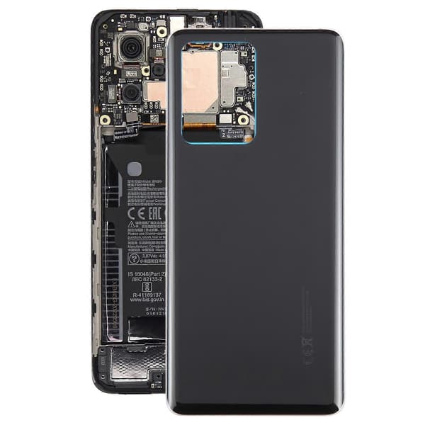 (Ny) Til Xiaomi Redmi Note 12 Pro+ Batteribagcover i glasmateriale White