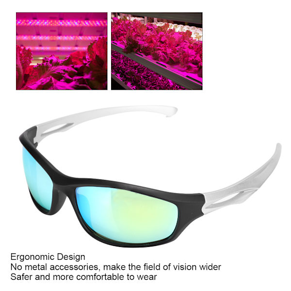 Profesjonelle LED-vekstlysbriller UV-polariserende for drivhustelt hydroponics plantelys øyesikkerhet