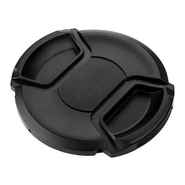 77mm senterklemme kameralinsehette (svart) Black