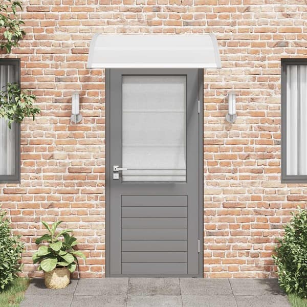 【YD】vidaXL Sisäänkäynnin katos harmaa 120x100 cm PC Grey grå