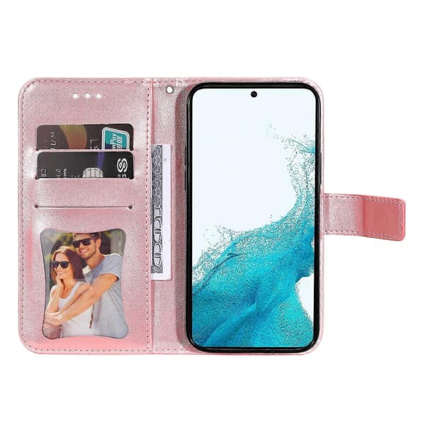 (Ny) För Samsung Galaxy S23 5G 7-blommiga präglade läderfodral