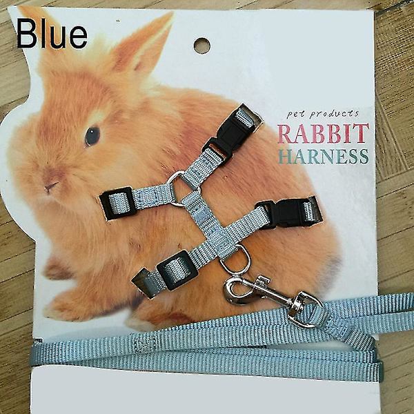 Pet Kanin mjuk sele koppel Justerbar kanin dragrep grey