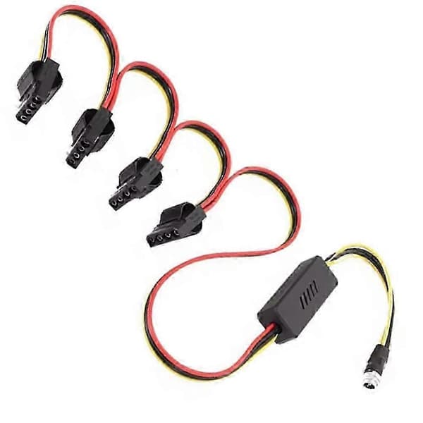 12V DC 5525 til 4 IDE harddisk strømkabel DC 12V til 4 IDE harddisk kabel spenningsregulator topp