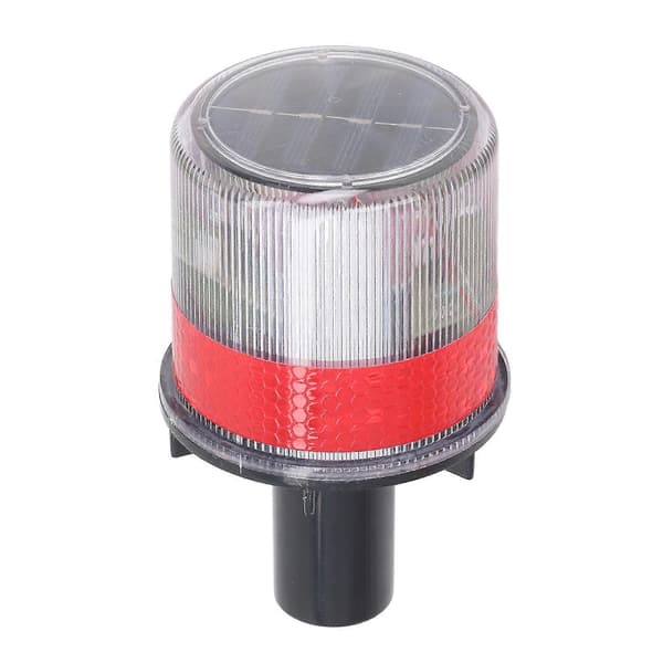 【BQ】Solcelledrevet LED-strobelys PC-skall Reflekterende Vanntett Bryter Varsellys Sikkerhetsstrobelys