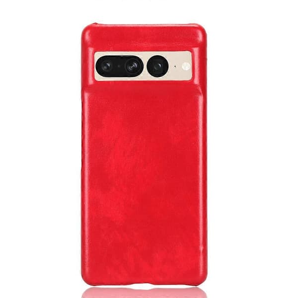 【Ny】 Til Google Pixel 7 Pro 5G Støtsikkert PC + PU-deksel med litchitekstur Red