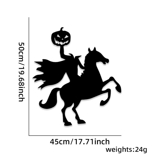Halloween-koristelu luuranko käsi kurpitsa ovikyltti haamujuhlat koristeet huopa kangas seinätarra Horse riding