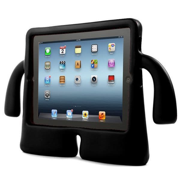 【YD】Børnecover til iPad 2/3/4, sort black Silikon/Gummi