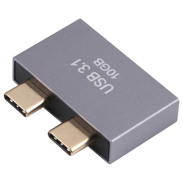 (Ny) USB hunn + USB-C / Type-C hunn til 2 x USB-C / Type-C hann adapter Not Specified