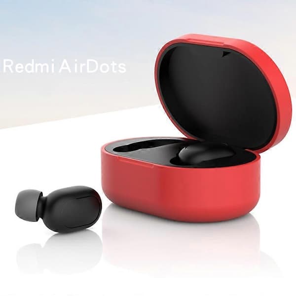 (Nytt) Bluetooth hörlurar silikonfodral för Redmi AirDots Red