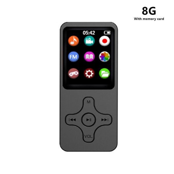 MP3-spiller Bluetooth-kompatibel V4.0 Bærbar HiFi-musikkhøyttaler 8G