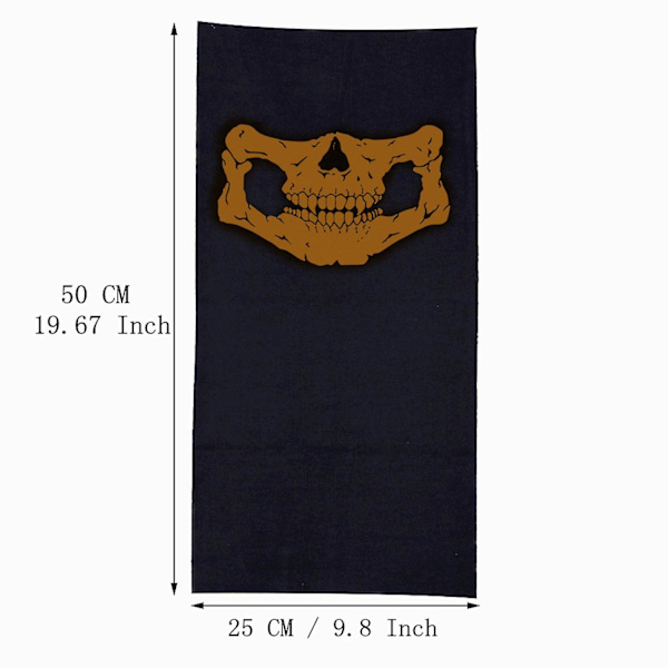 3-pack sömlös Skull Face Tube Pannband Scarf Head Wrap