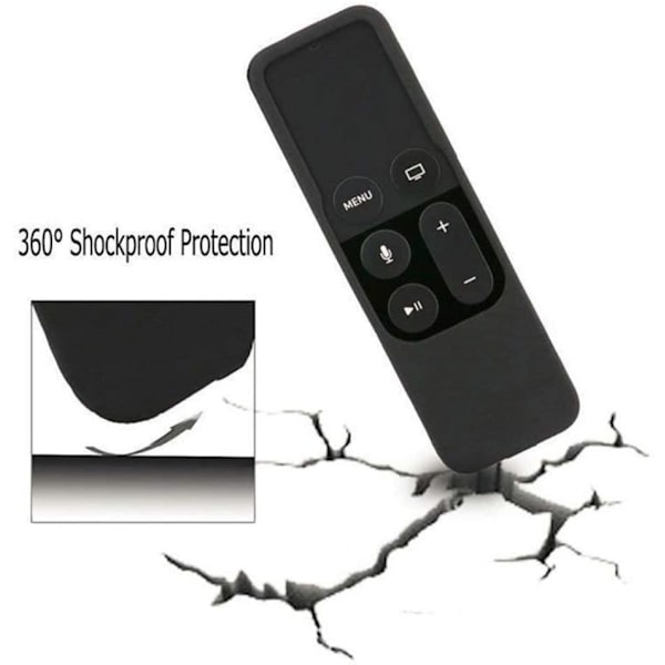 Beskyttelsesveske for fjernkontroll Apple TV 4th gen silikon Sort