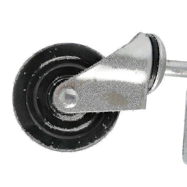 【YD】4 inch Heavy Duty Rubber Cushioned Spring Loaded Gate Wheels Roller Wheel with Spring for Home Gate (1 pc, Black)