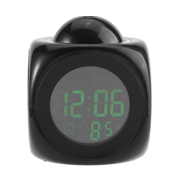 Multifunksjons digital LCD veggprojeksjon stemme-alarmklokke med temperaturvisning