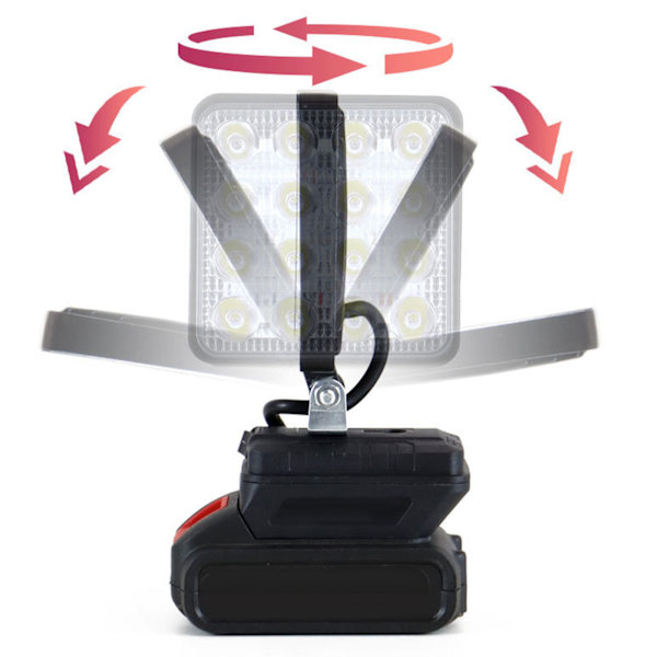 LED Arbejdslys Trådløs 18V Lithium Batteridrevet Super Bright Udendørs sikkerhedslampe Floodlight Spotlight til BL1830 1840 1850